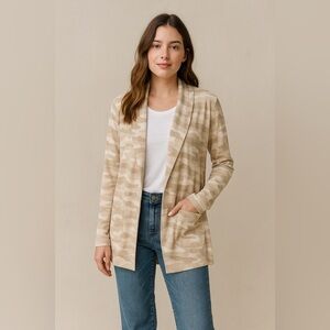 Lucky Brand Tan Desert Camo Cardigan Sz S NWT